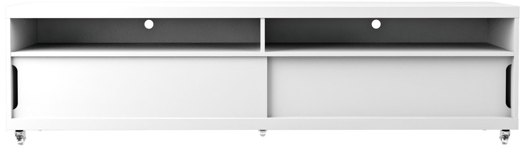 Batavia White Gloss Large 2-Door TV Stand