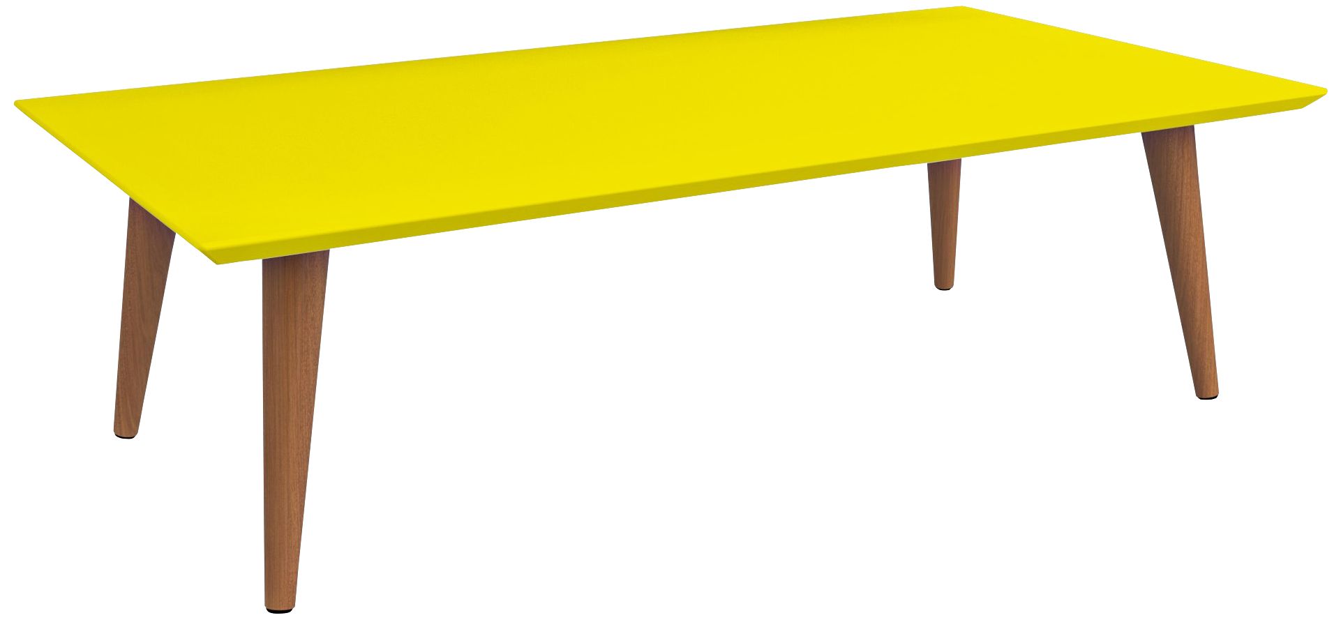 Utopia 40 1/4" Wide Yellow Rectangular Modern Coffee Table