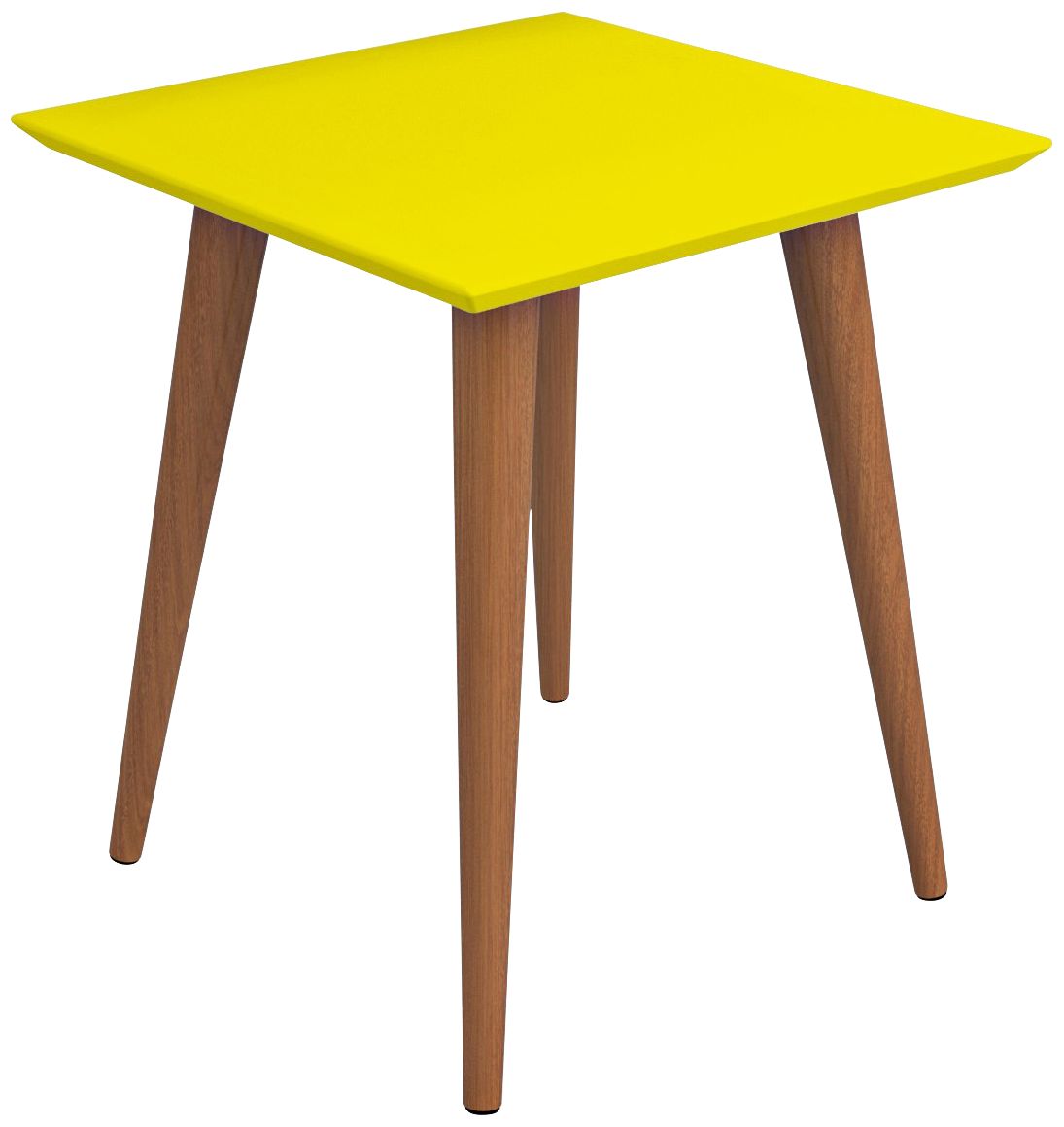 Utopia 17 1/4" Wide Yellow and Maple Modern End Table