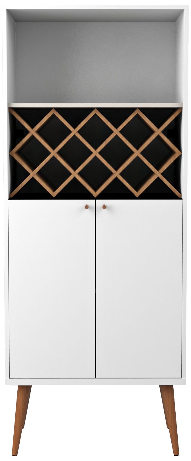 Utopia 26 1/4" Wide White Gloss-Maple Modern China Cabinet