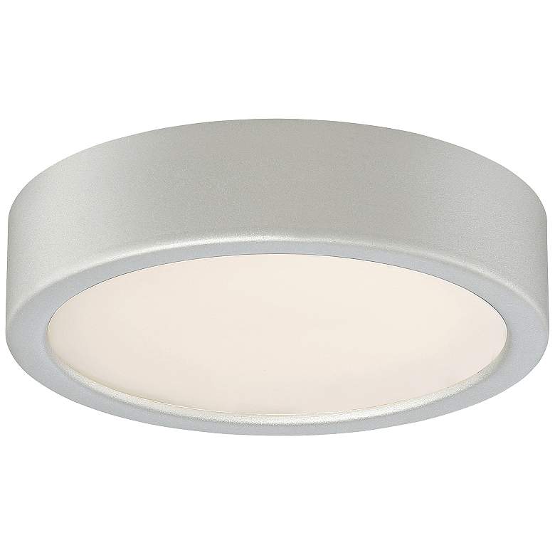 Image 2 George Kovacs Puzo 6" Wide Silver LED Ceiling Light