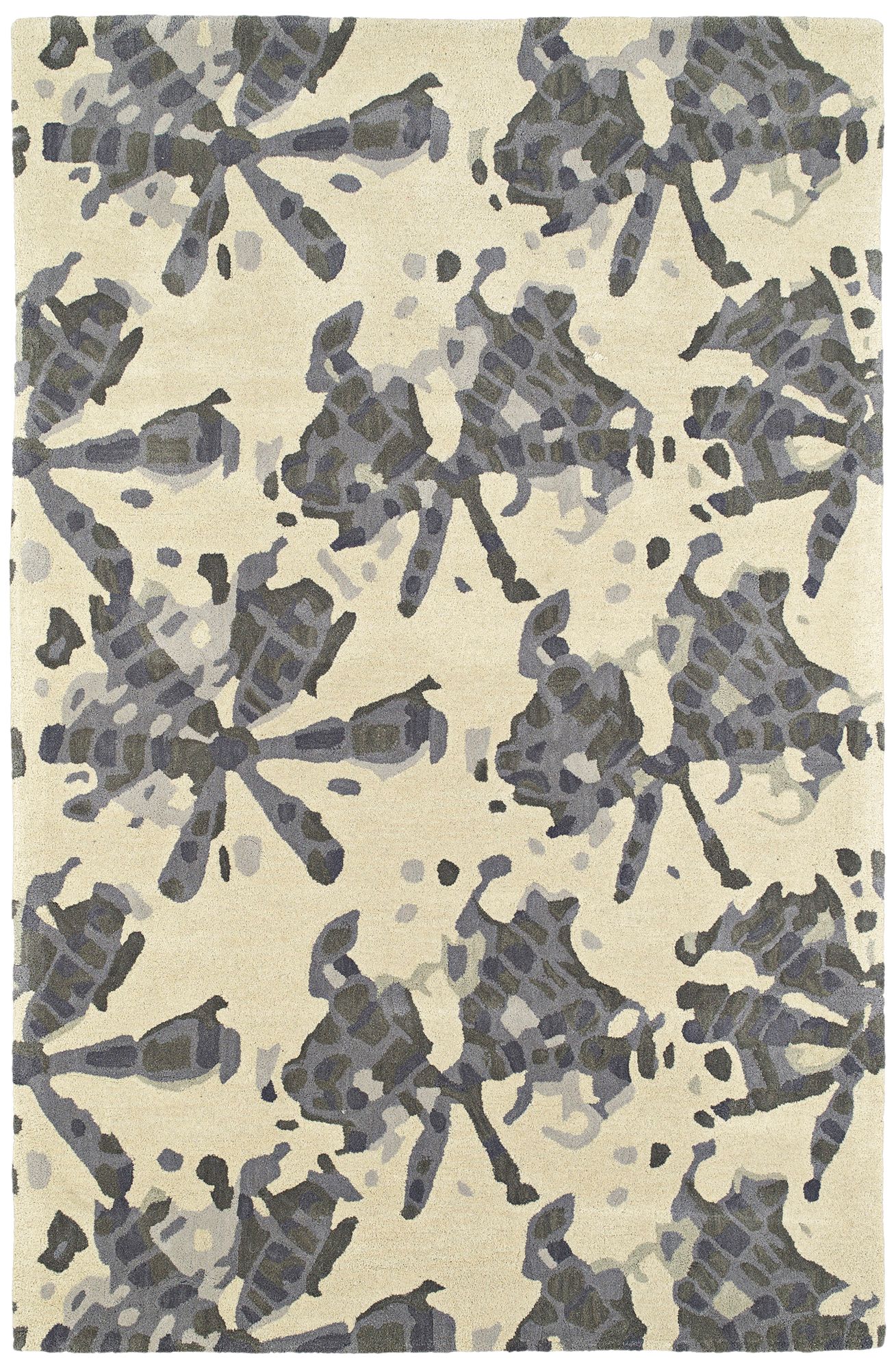 Kaleen Pastiche PAS03-75 Gray Wool Area Rug 