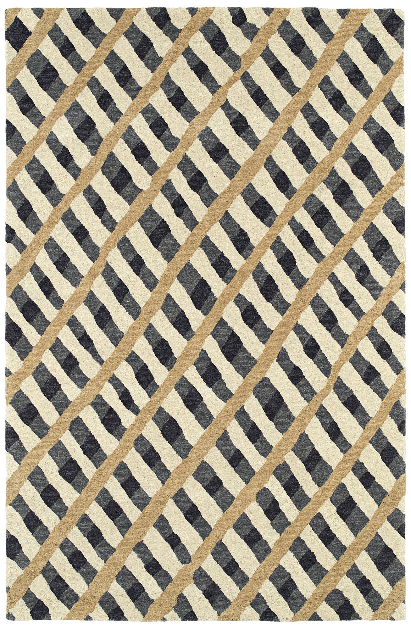 Kaleen Pastiche PAS04-75 Gray Wool Area Rug 