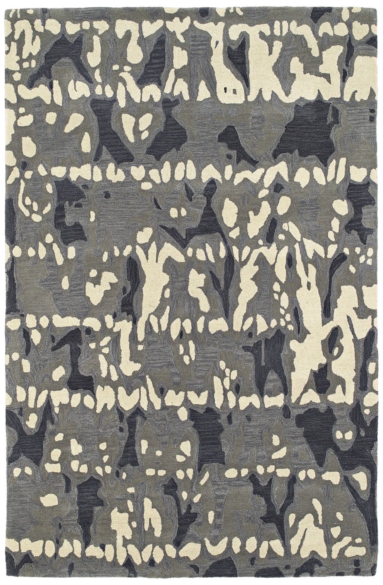 Kaleen Pastiche PAS05-75 Gray Wool Area Rug 