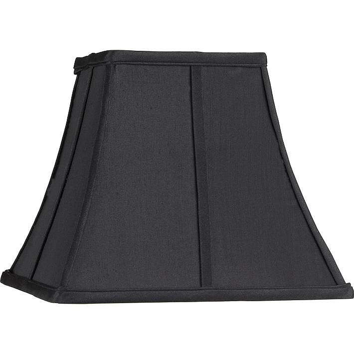 Square Curved Black Lamp Shade 6x11x9, Square Small Lamp Shades
