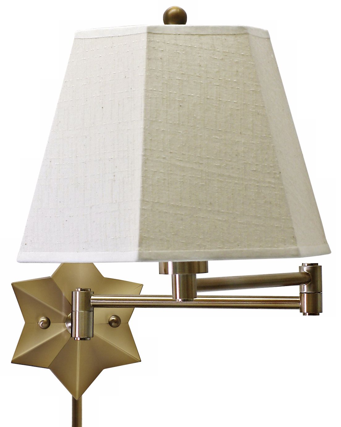 Brass Star of the Show Plug-In Swing Arm Wall Lamp