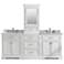 Milano 84"W White Double Sink Bathroom Vanity Modular Set