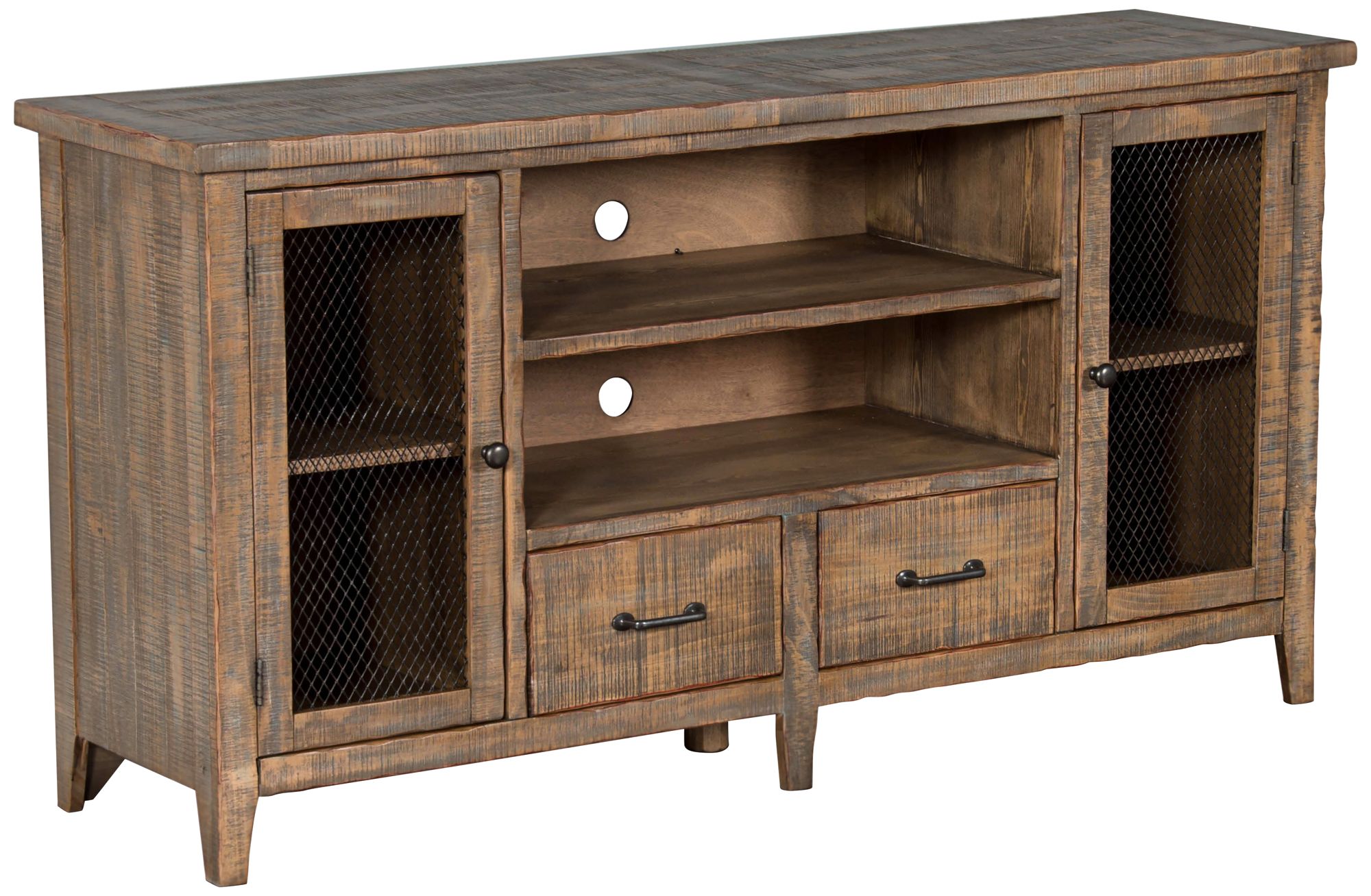 Catalina Drift Wood 64" 2-Door TV Console