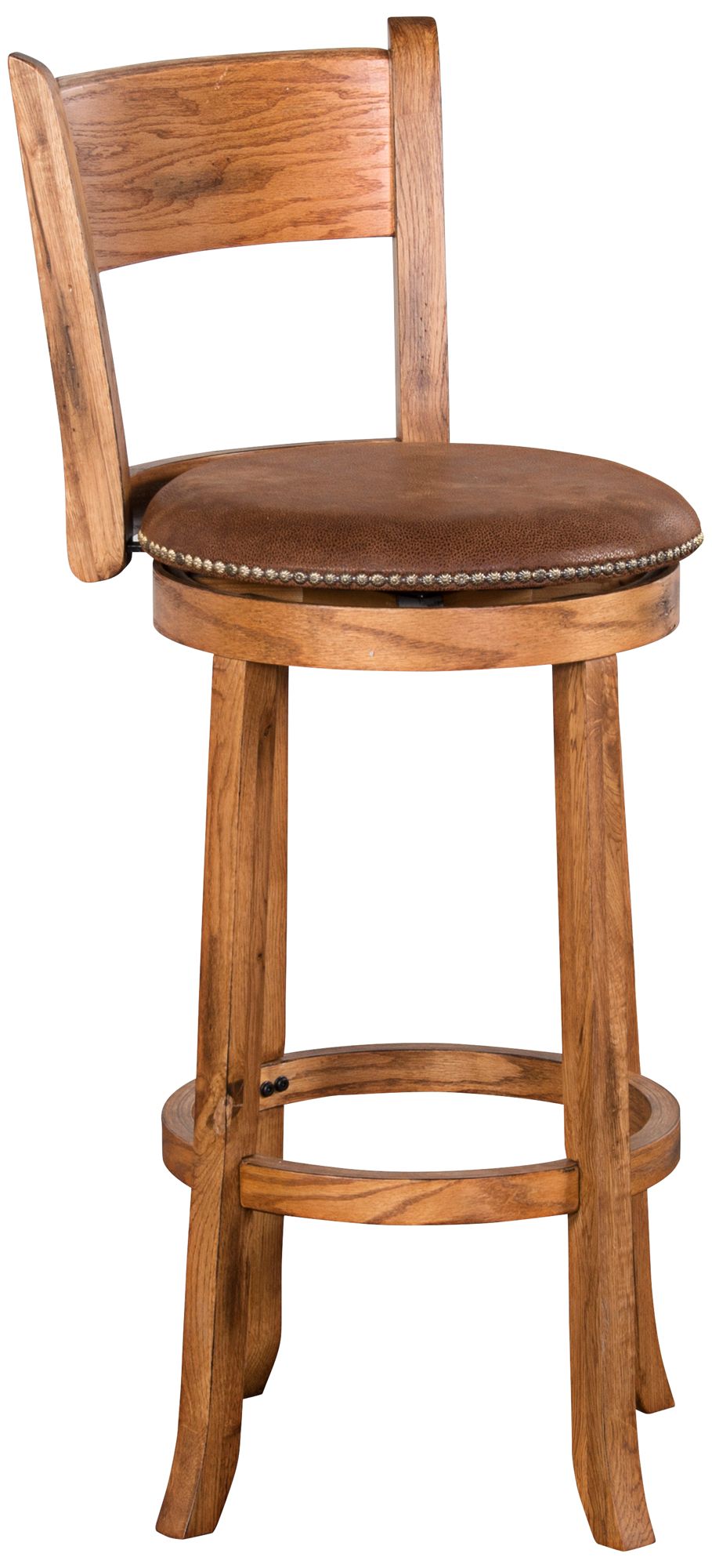 Sedona 30" Rustic Oak Wood Swivel Barstool
