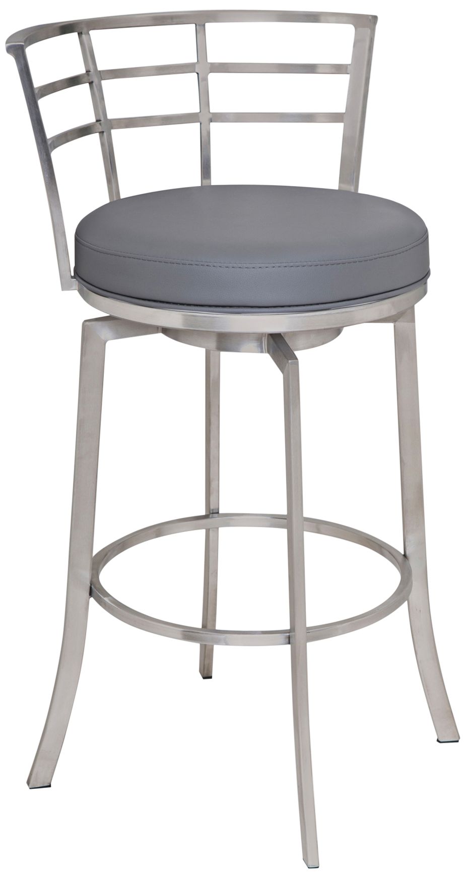 Viper 26" Gray Faux Leather Swivel Counter Stool