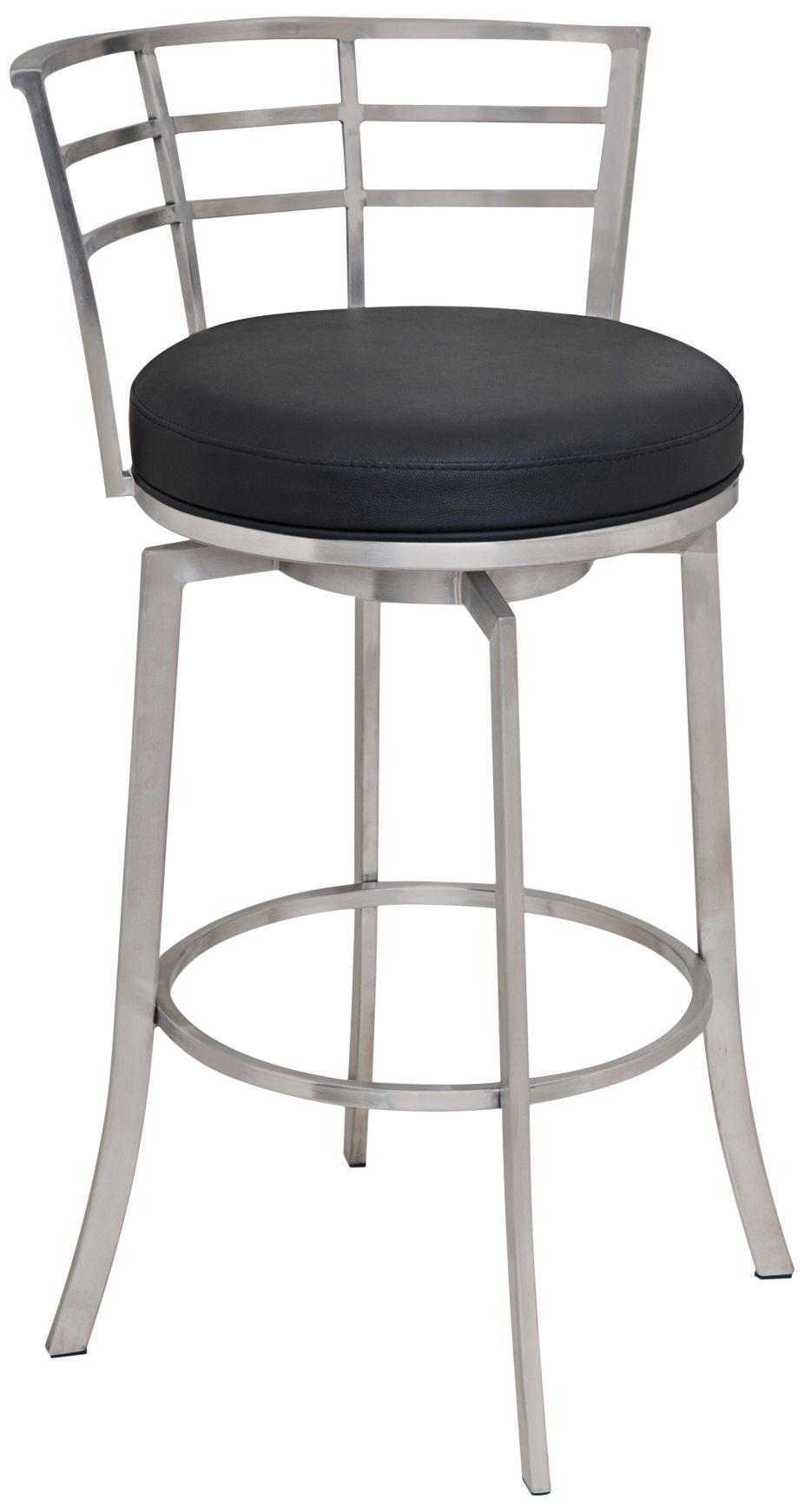 Viper 30" Black Faux Leather Swivel Barstool
