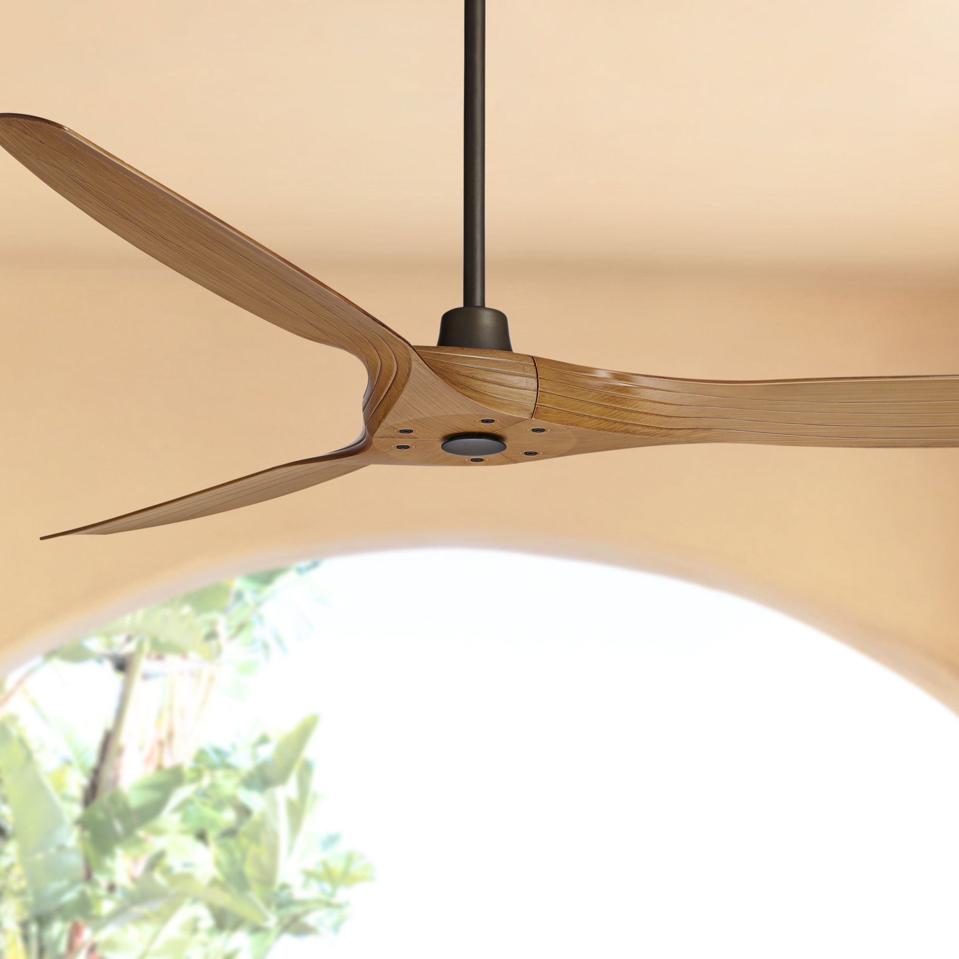 Details About 60 Modern Wood Outdoor Ceiling Fan With Remote Bronze Damp Rated For Patio
