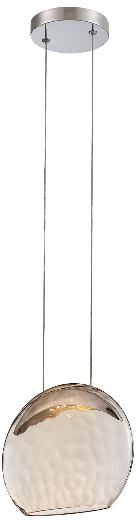 dweLED Lolli 6" Wide Chrome LED Mini Pendant