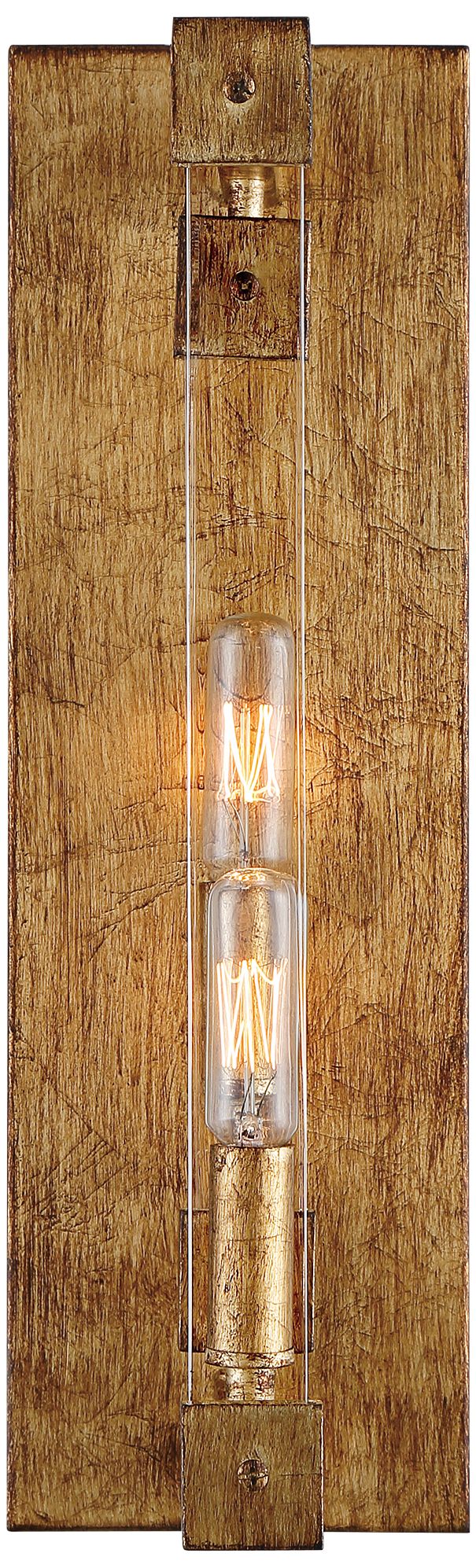 Varaluz Halcyon 16" High Antiqued Gold Leaf 2-Light Wall Sconce