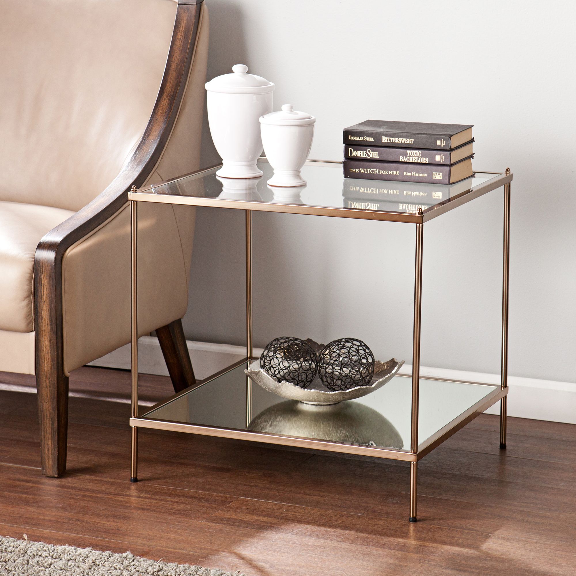 Knox 22 1/4" Wide Metallic Gold End Table