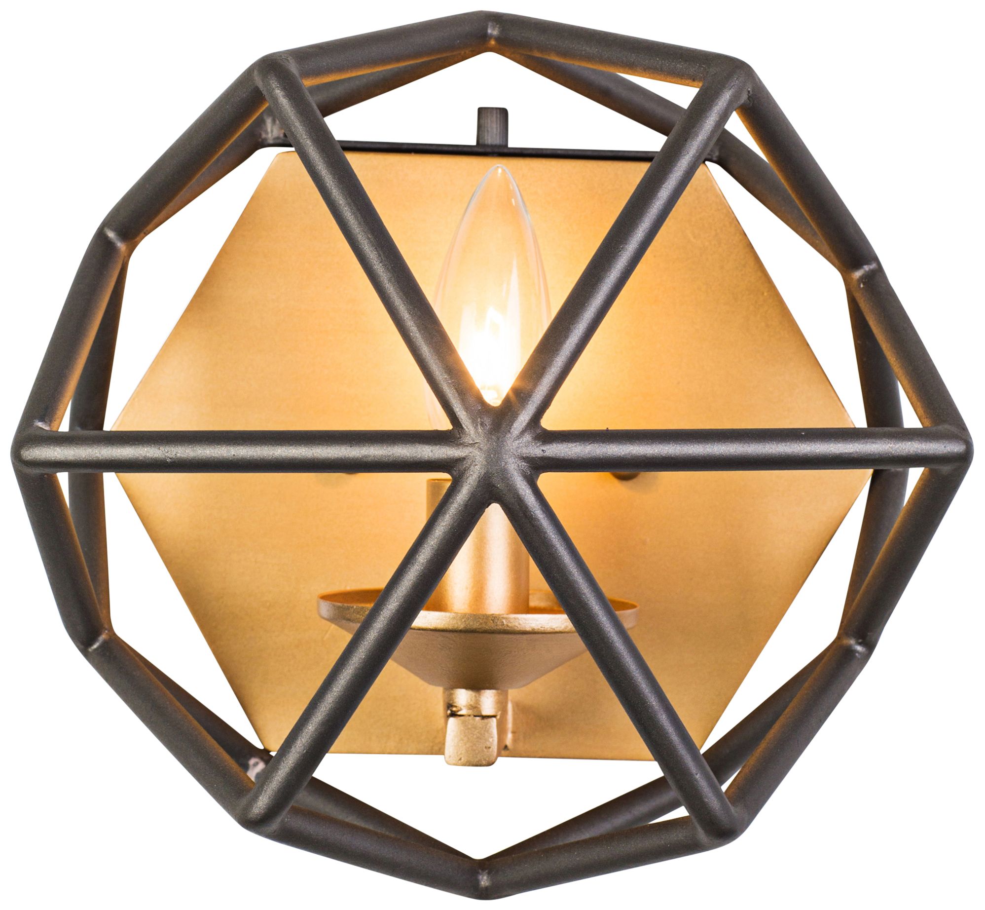 Varaluz Geo 8" High Antique Gold Wall Sconce
