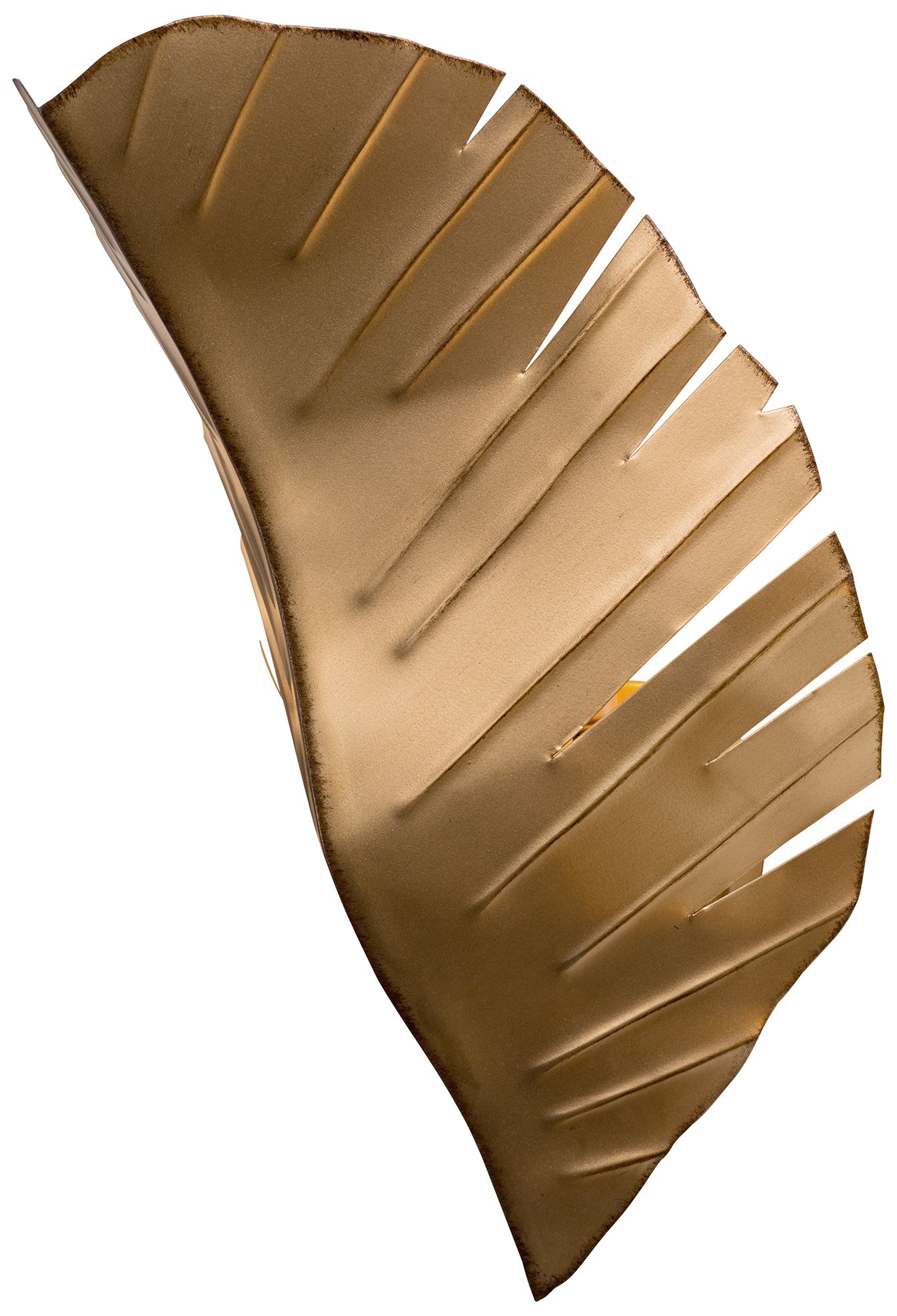 Varaluz Banana Leaf 17" High Traopical Gold Wall Sconce