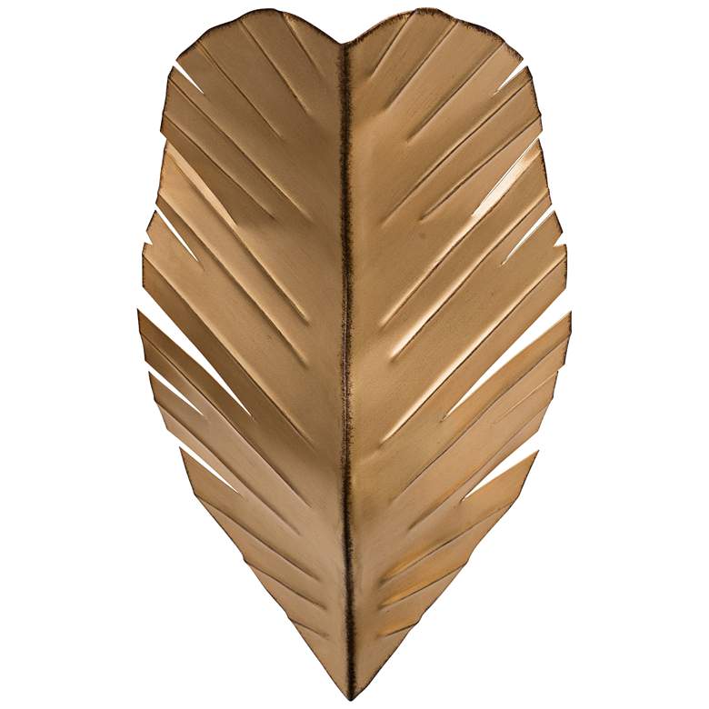 Varaluz Banana Leaf 17&quot; High Tropical Gold 2-Light Wall Sconce
