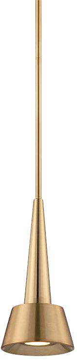 Dweled Rocket 5 Wide Brushed Brass Led Mini Pendant