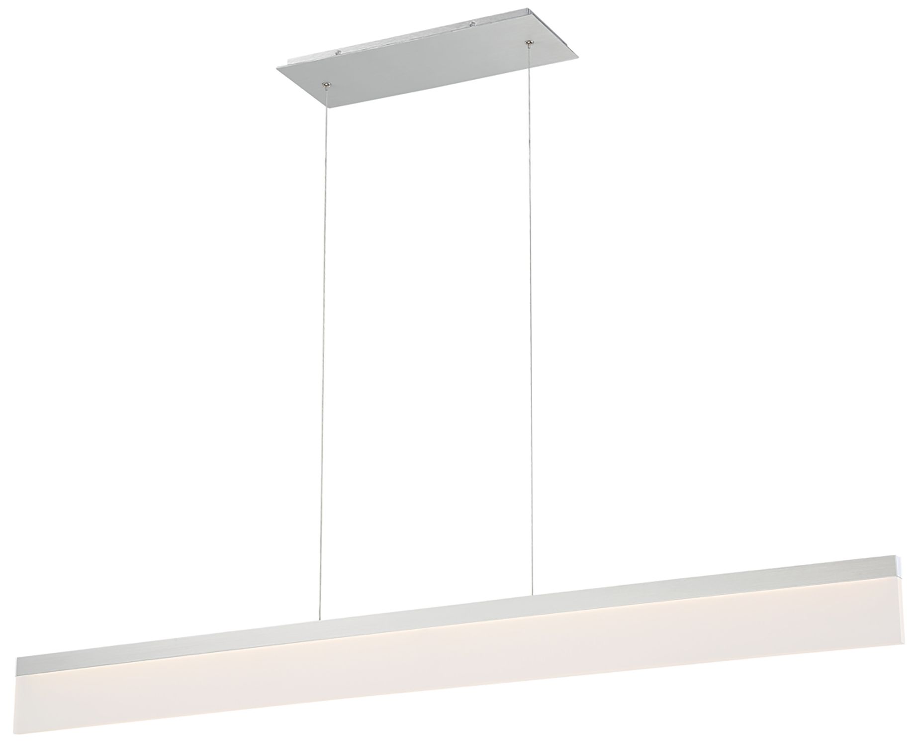 Level 48"W Brushed Aluminum LED Kitchen Island Light Pendant