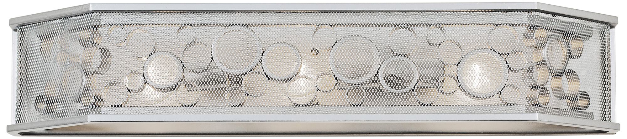 Fascination 31 3/4" Wide Metallic Silver 3-Light Bath Light