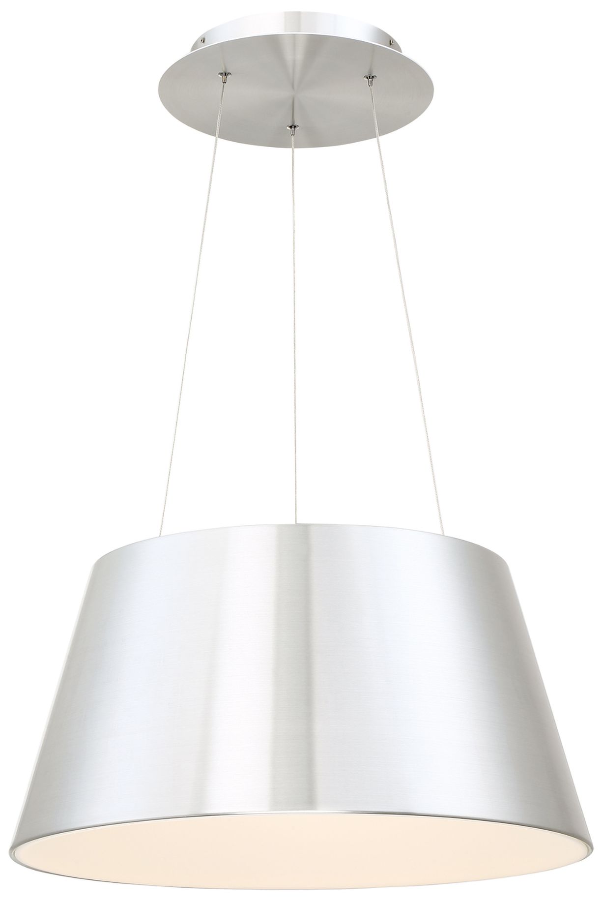 dweLED Vida 18" Wide Brushed Aluminum LED Pendant Light