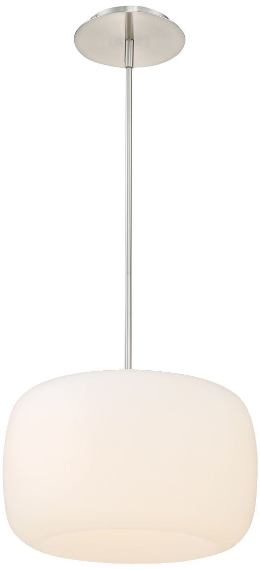 dweLED Mallow 14" Wide Brushed Nickel LED Pendant Light