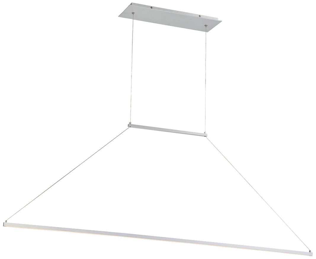 E=MC2 47"W Brushed Aluminum LED Kitchen Island Light Pendant