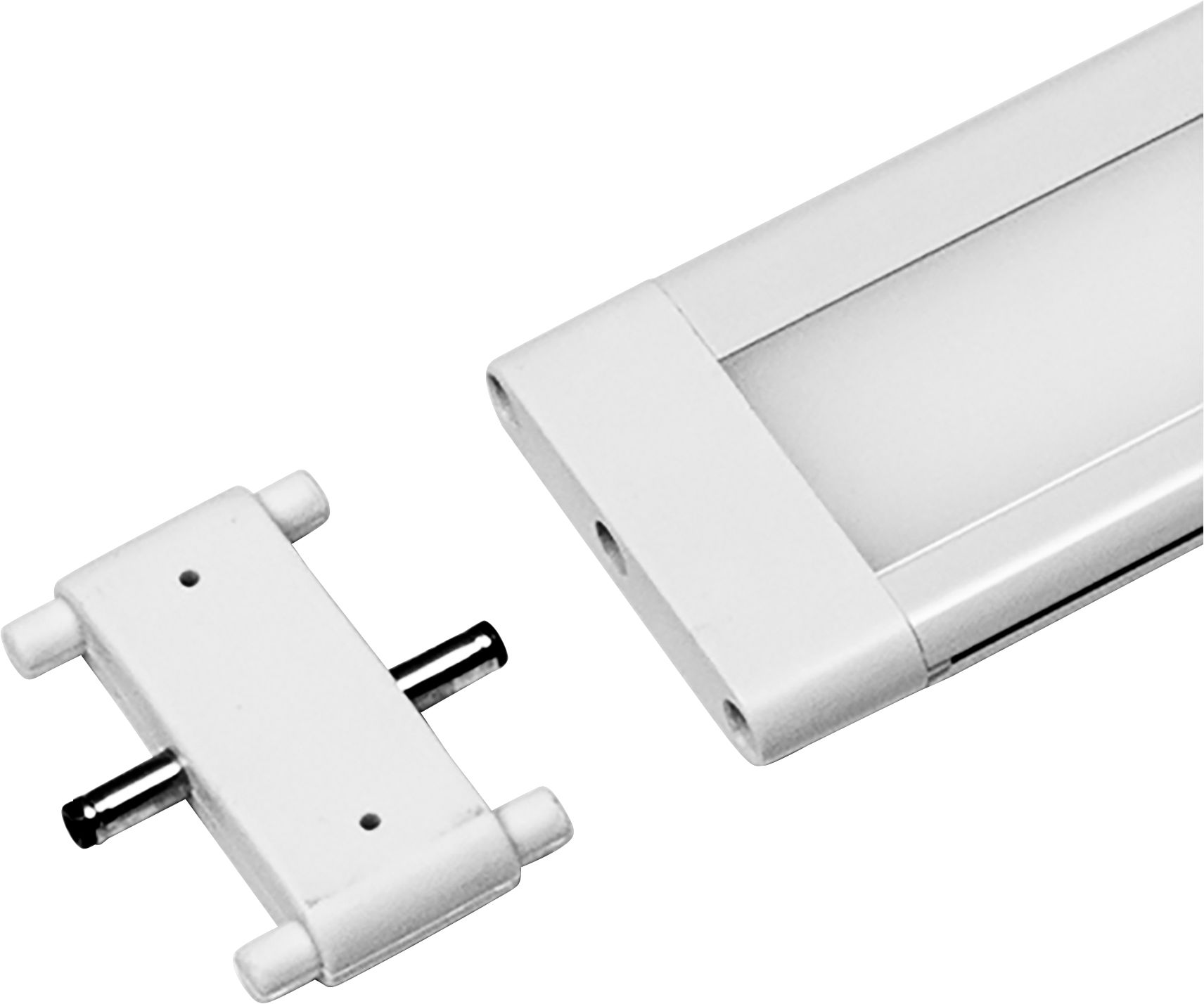 SlimEdge White Edge Bar to Butt Connector