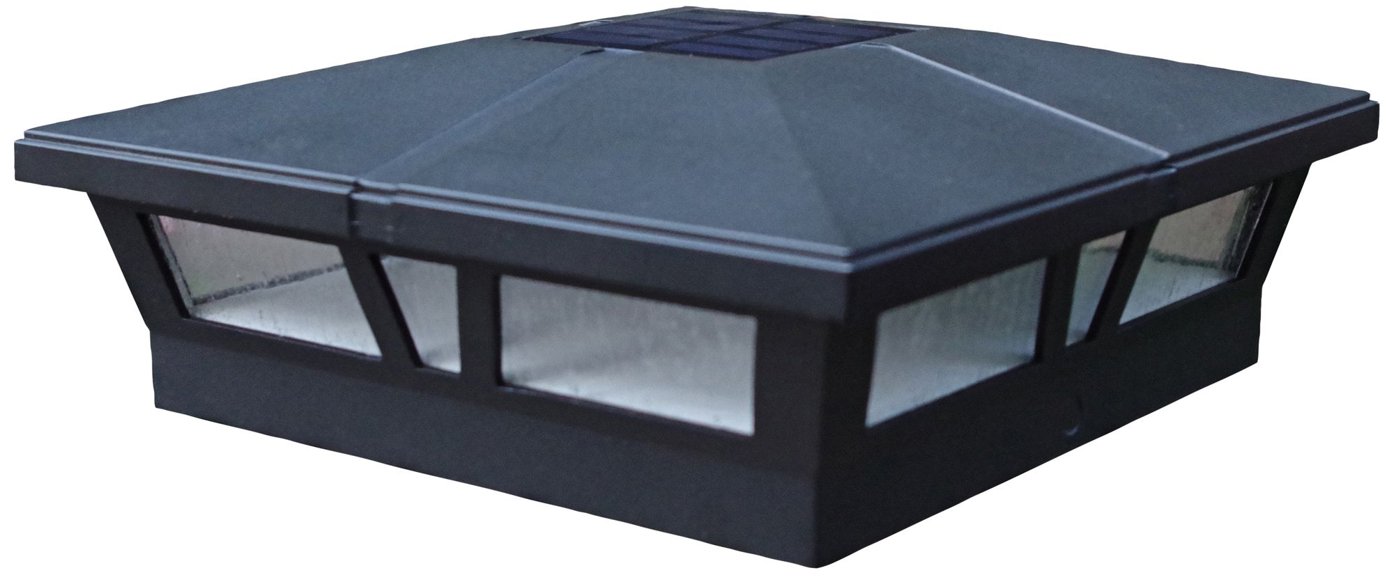 Cambridge 2 3/4" High Black Outdoor Solar LED Post Cap