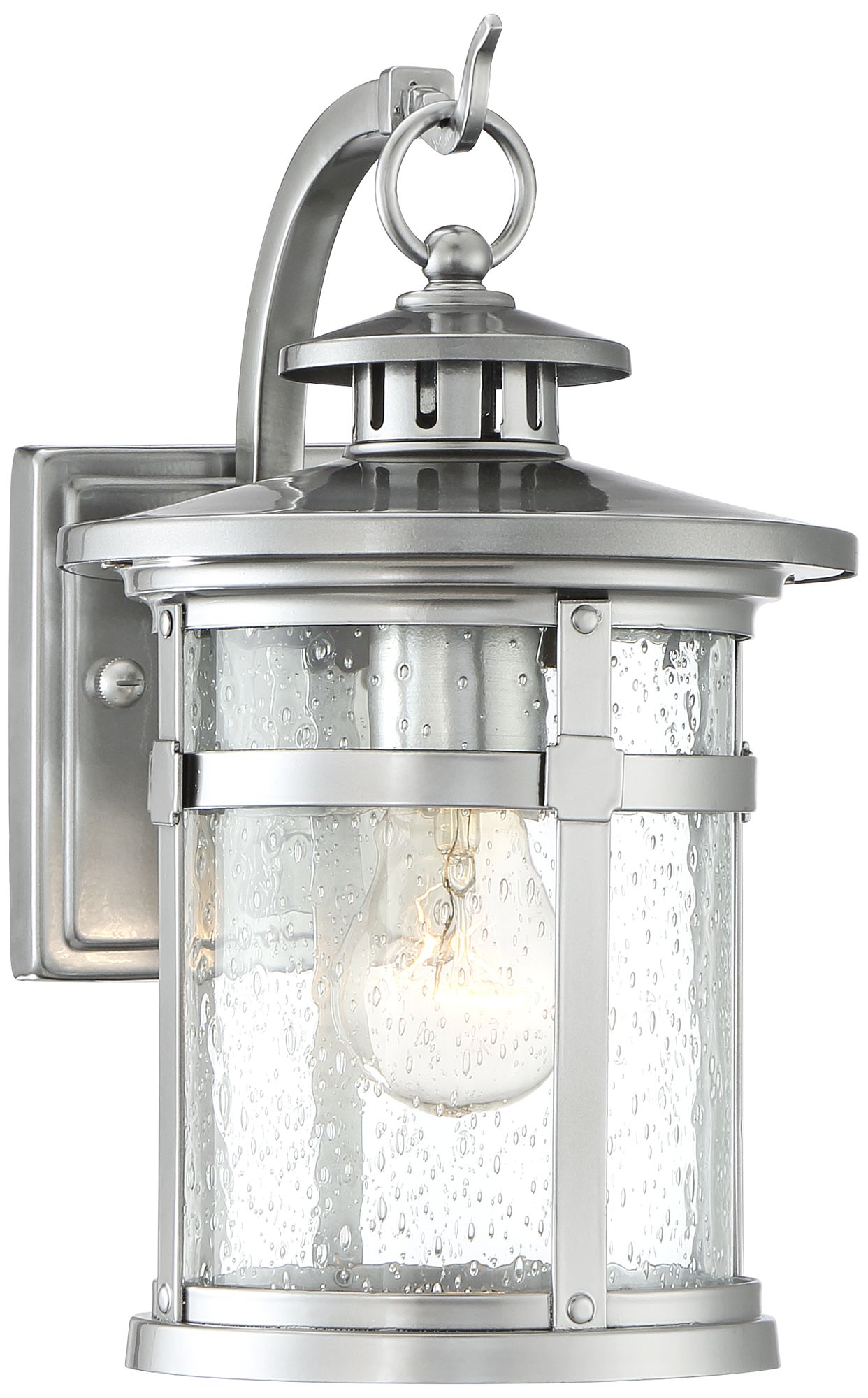 Callaway 14 1/2" High Chrome Outdoor Wall Light - #39R16 | Lamps Plus