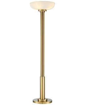 Brass Antique Traditional, Polished Brass Torchiere Floor Lamp