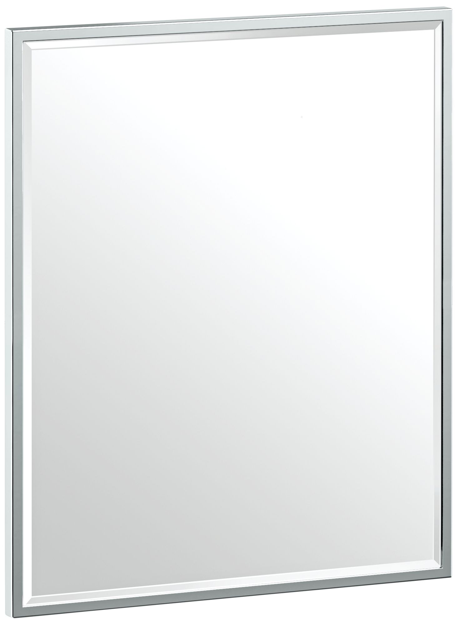 Luxe Flush Mount Chrome 20 1/2" x 25" Framed Wall Mirror