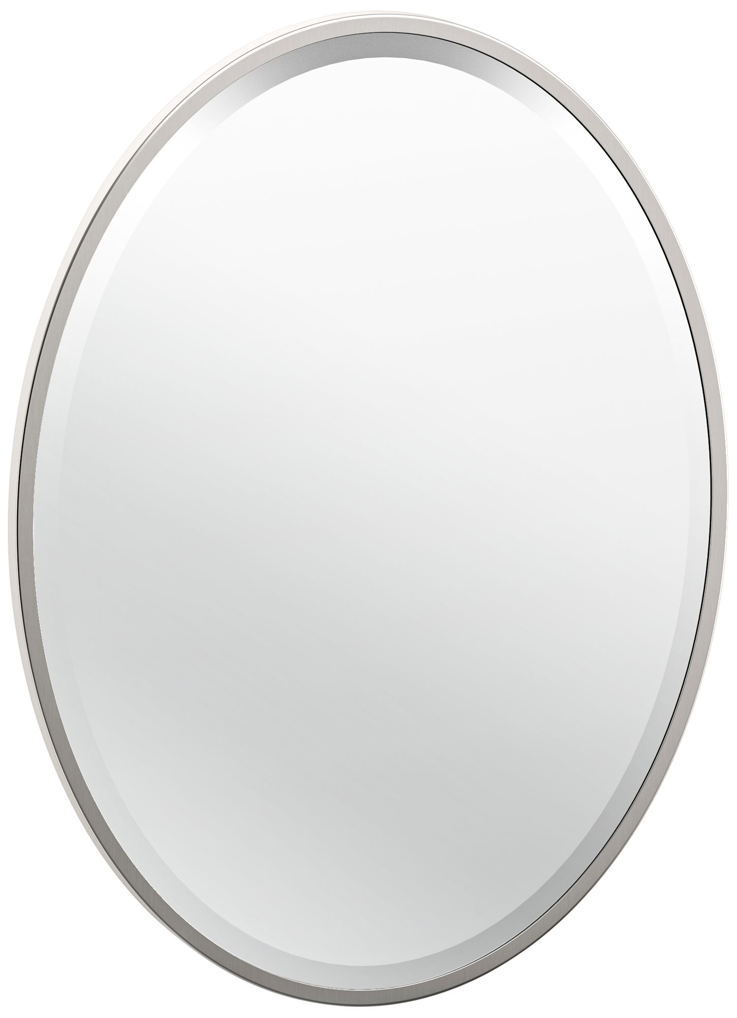 Luxe Flush Mount Nickel 20 1/2" x 27 Framed Wall Mirror