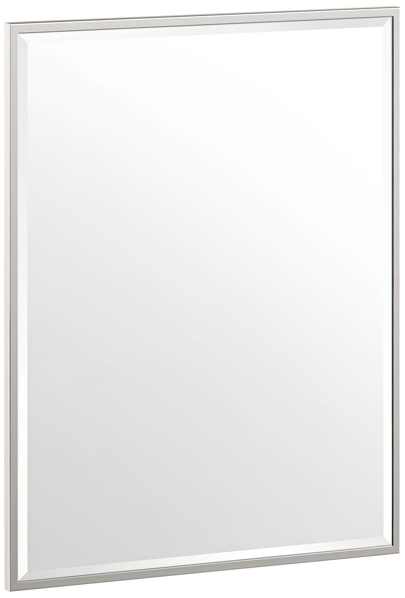 Luxe Flush Mount Nickel 24 1/2" x 32 Framed Wall Mirror