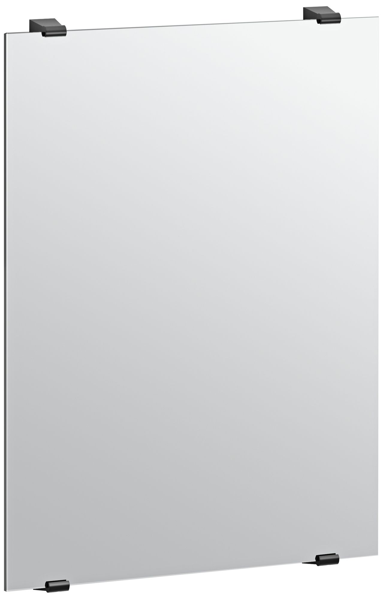 Bleu Fix Mount Matte Black 22" x 31" Frameless Mirror