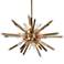 Maxwell 38" Wide Burnished Brass 14-Light Pendant