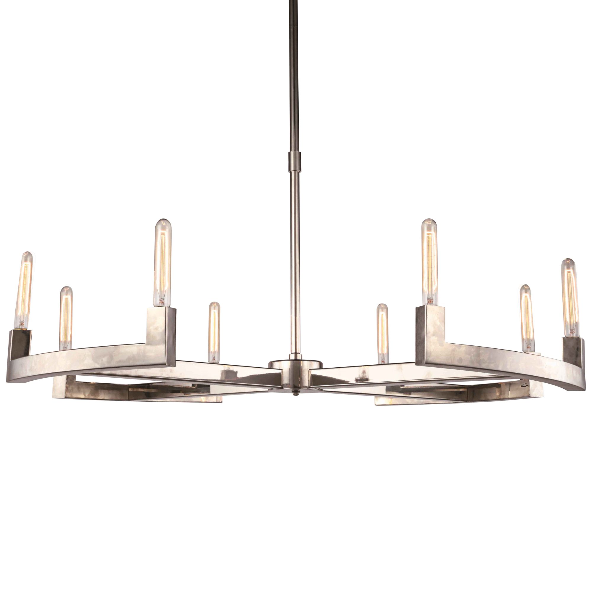 Corsica 48" Wide Polished Nickel 8-Light Chandelier