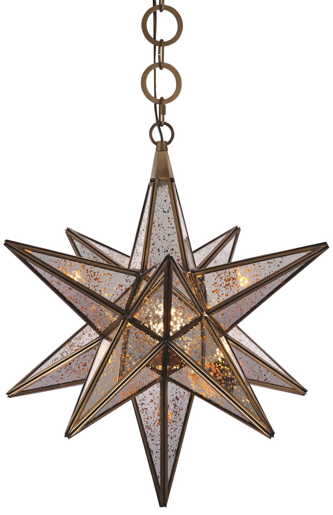 Orion 18" Wide Dark Antique Brass Pendant Light