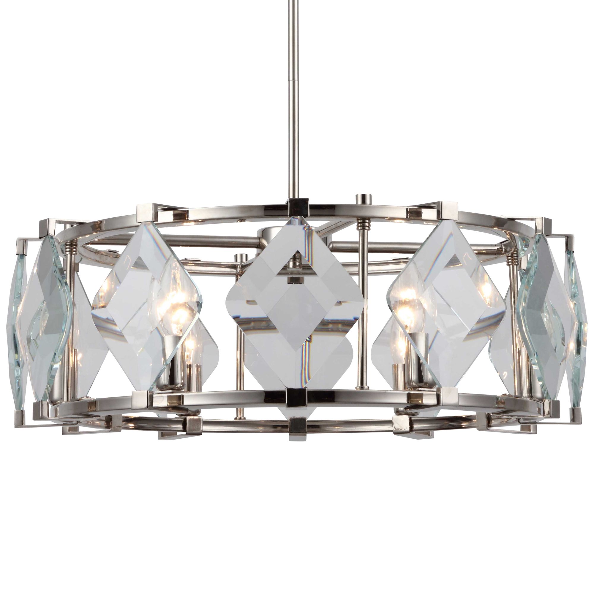 Endicott 24" Wide Polished Nickel 6-Light Pendant