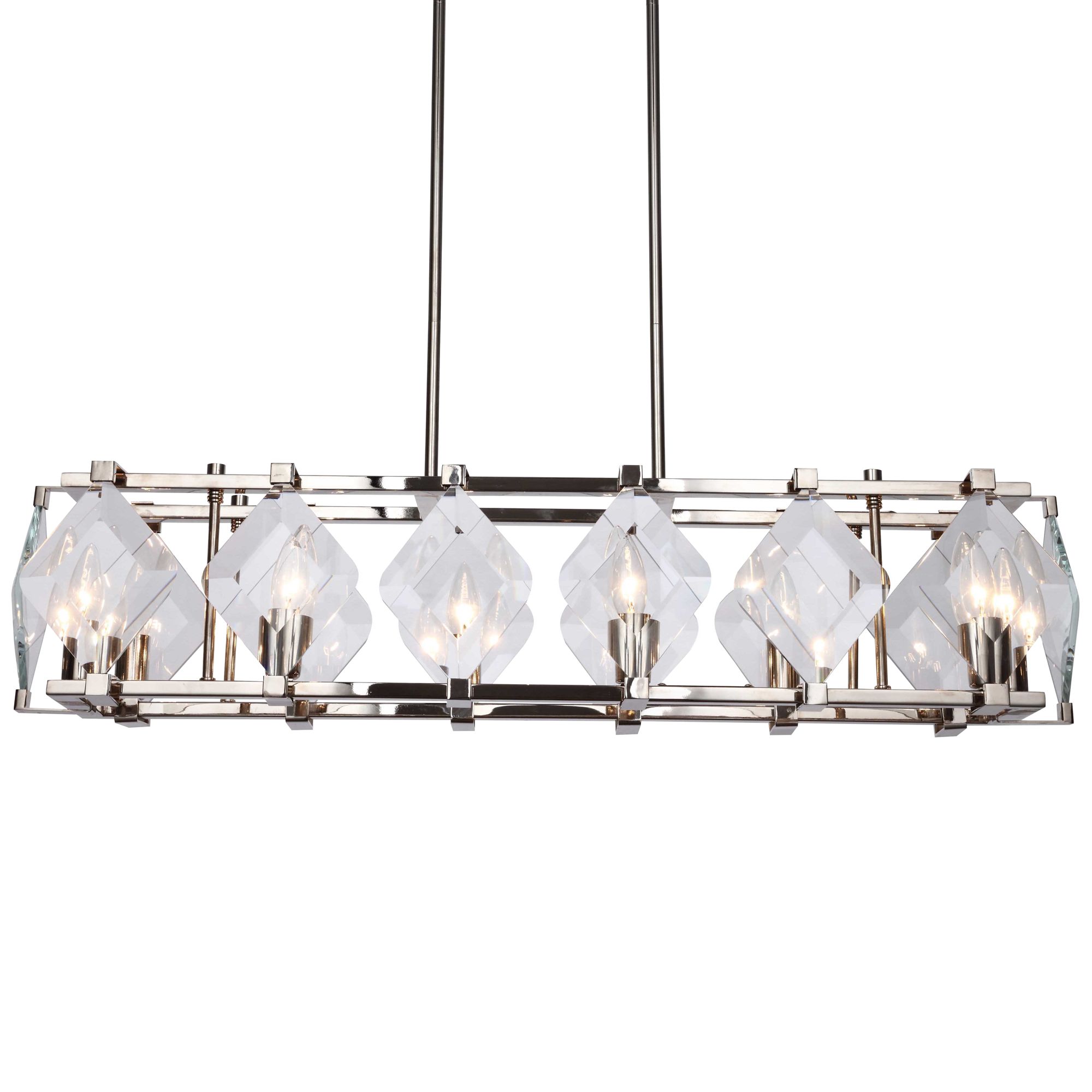 Endicott 35"W Polished Nickel Kitchen Island Light Pendant