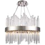 Dallas 20&quot; Wide Chrome and Crystal Chandelier