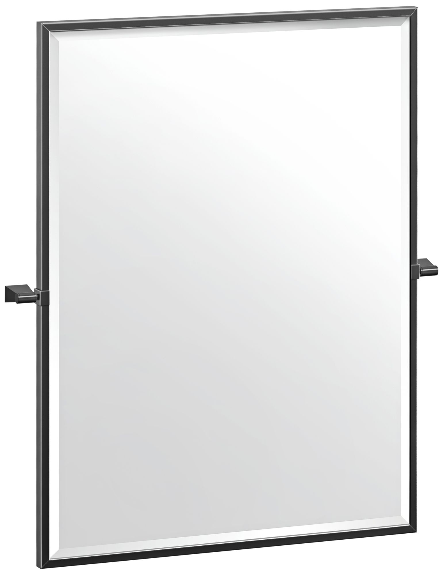 Gatco Bleu Matte Black 27 1/2" x 32 Framed Wall Mirror