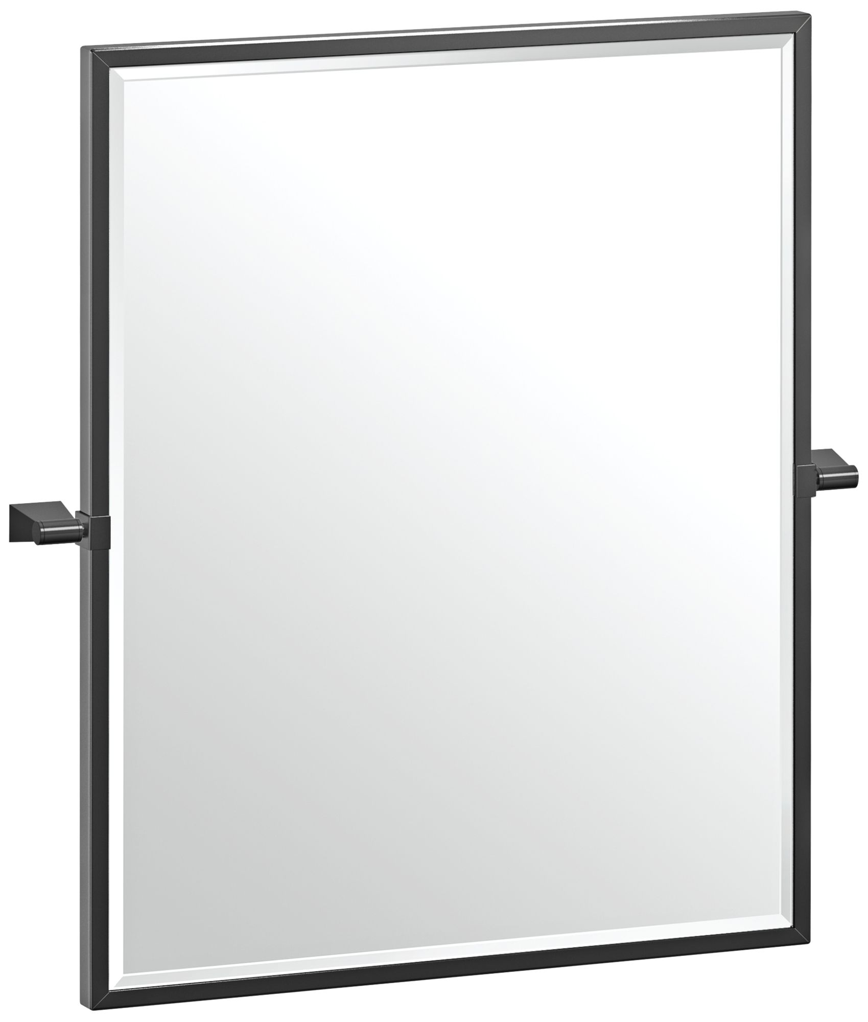 Gatco Bleu Matte Black 23 1/2" x 25" Framed Wall Mirror