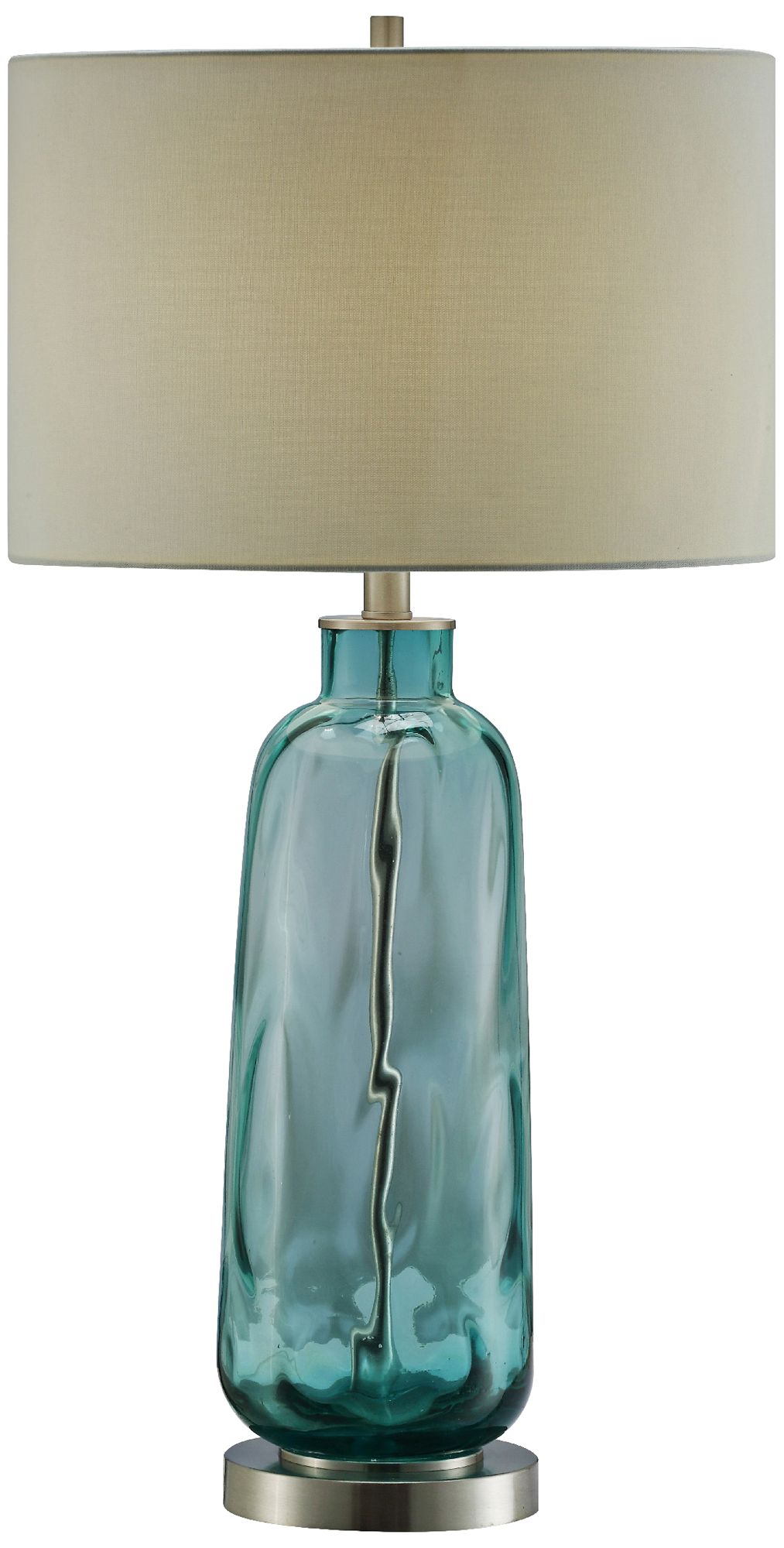 Sophia Blue and Green Hammered Glass Table Lamp