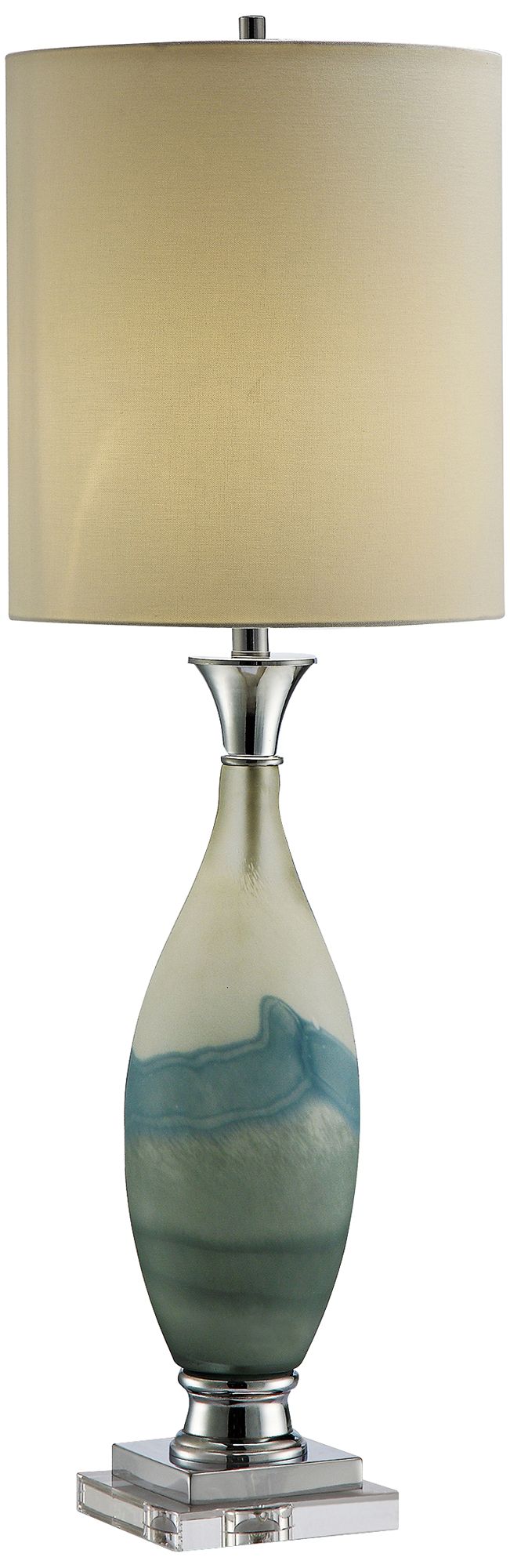 Evelyn Blue and White Layered Glass Table Lamp