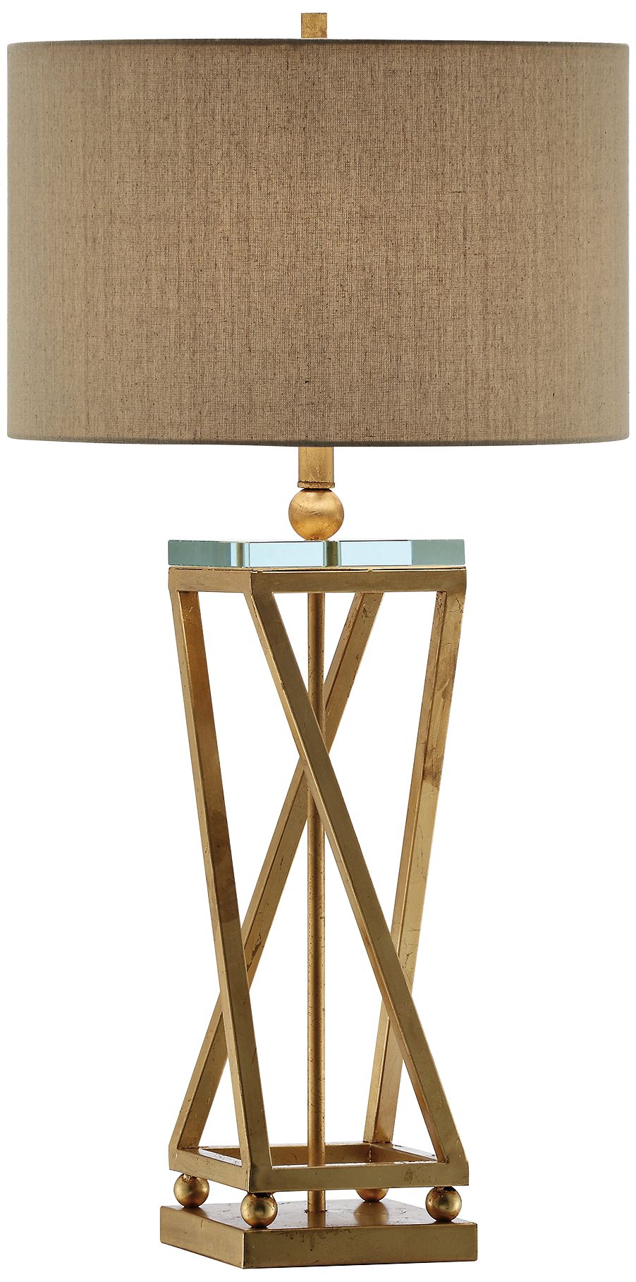 Crestview Collection Aria Gold Leaf Table Lamp