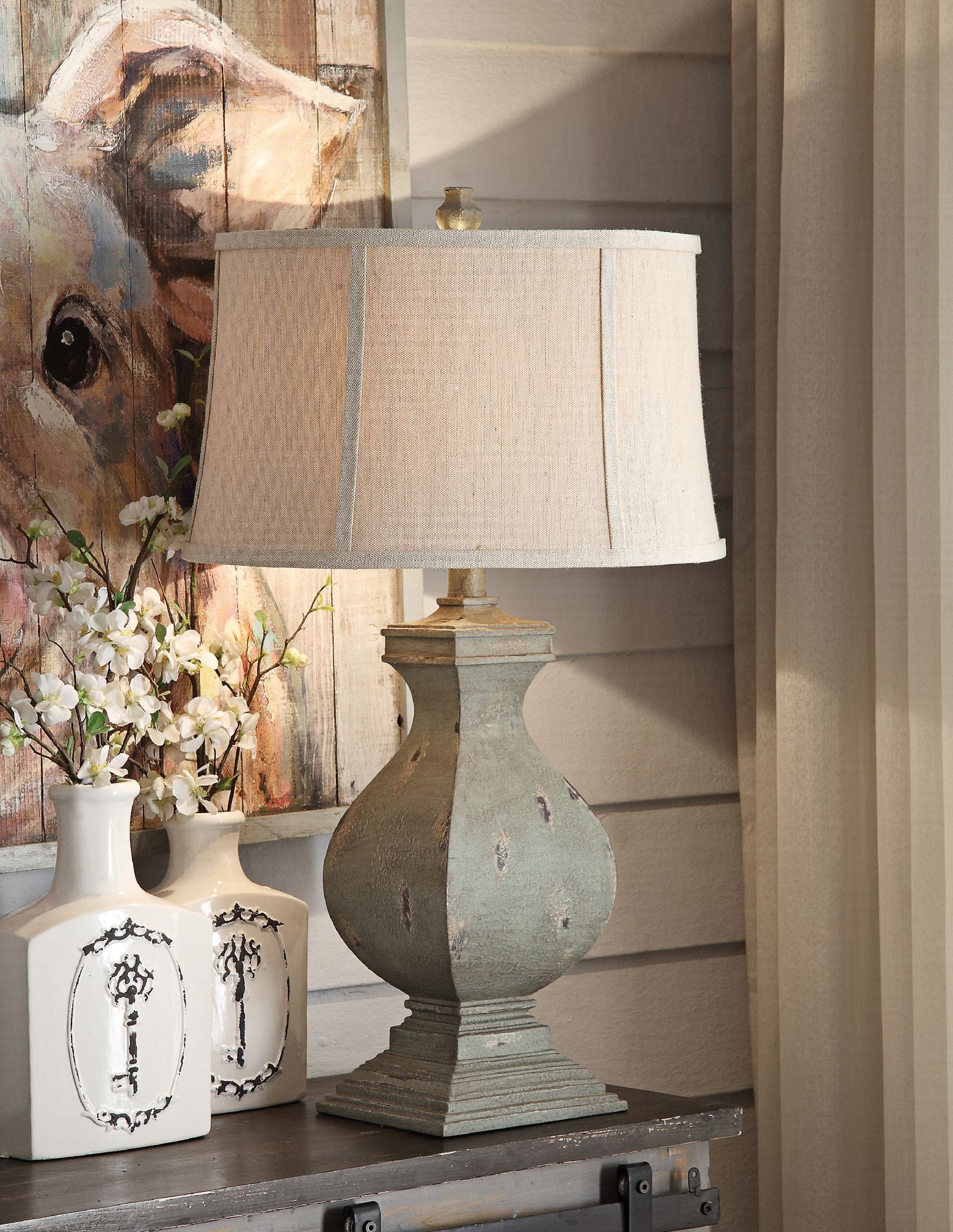 Kearny Celadon Green Table Lamp 5F874 Lamps Plus