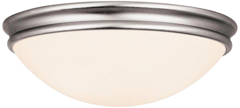 Access Atom 14" Wide Brushed Steel LED Ceiling Light