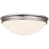Access Atom 14&quot; Wide Brushed Steel LED Ceiling Light